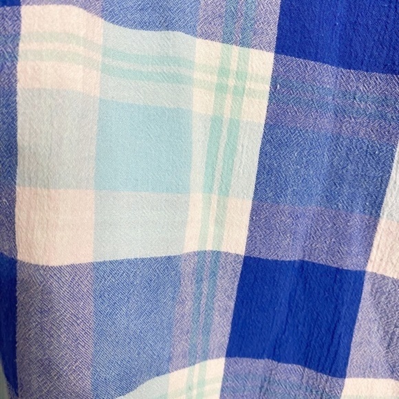 White Stag Blue Plaid Women's Short Sleeve Camp
Shirt - Picture 5 of 12